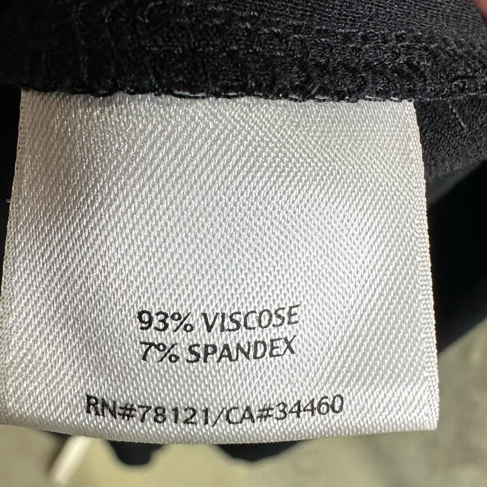 Eileen Fisher black 3/4 sleeve viscose dress - Picture 7 of 8